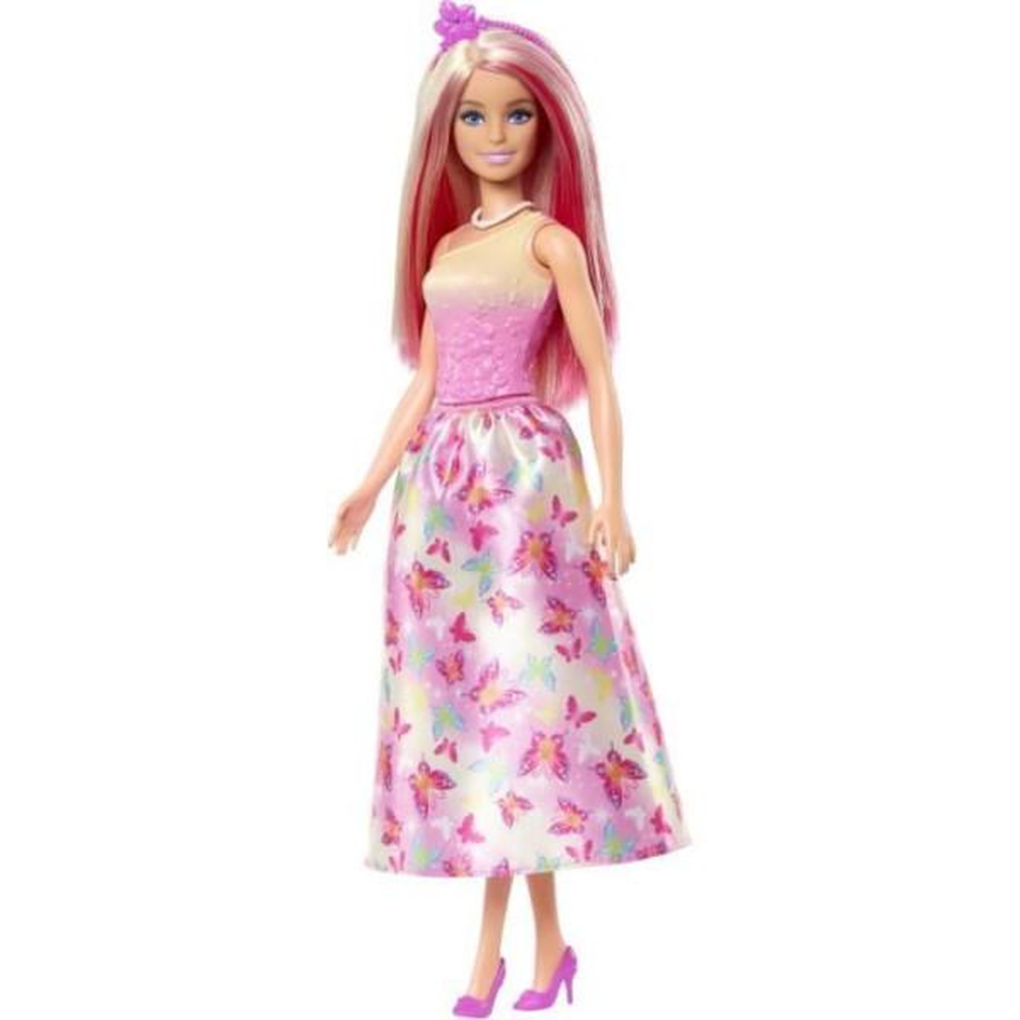 BARBIE Barbie-Poupées Sirenes avec cheveux et nageoire colorés et serre-tete HRR08