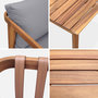 Voir la diapositive 6 : SWEEEK Salon de jardin 4 places bois d'acacia