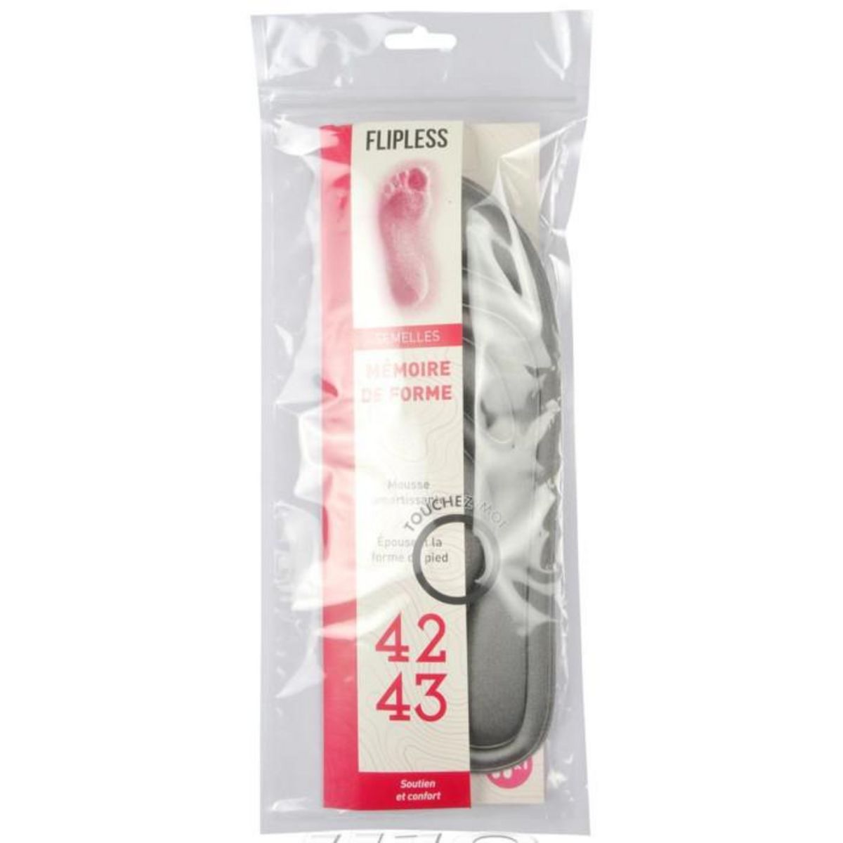 Paris Prix Semelles Chaussures  Mémoire de Forme  Taille 42/43 Gris