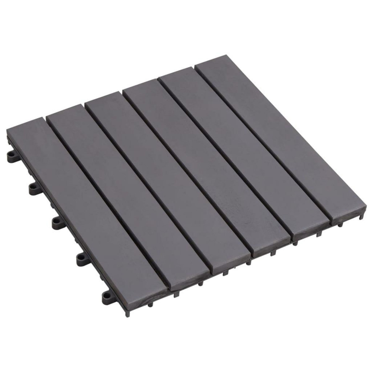 VIDAXL Carreaux de terrasse 10pcs Delavage gris 30x30 cm Acacia solide