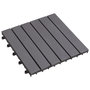 Voir la diapositive 1 : VIDAXL Carreaux de terrasse 10pcs Delavage gris 30x30 cm Acacia solide
