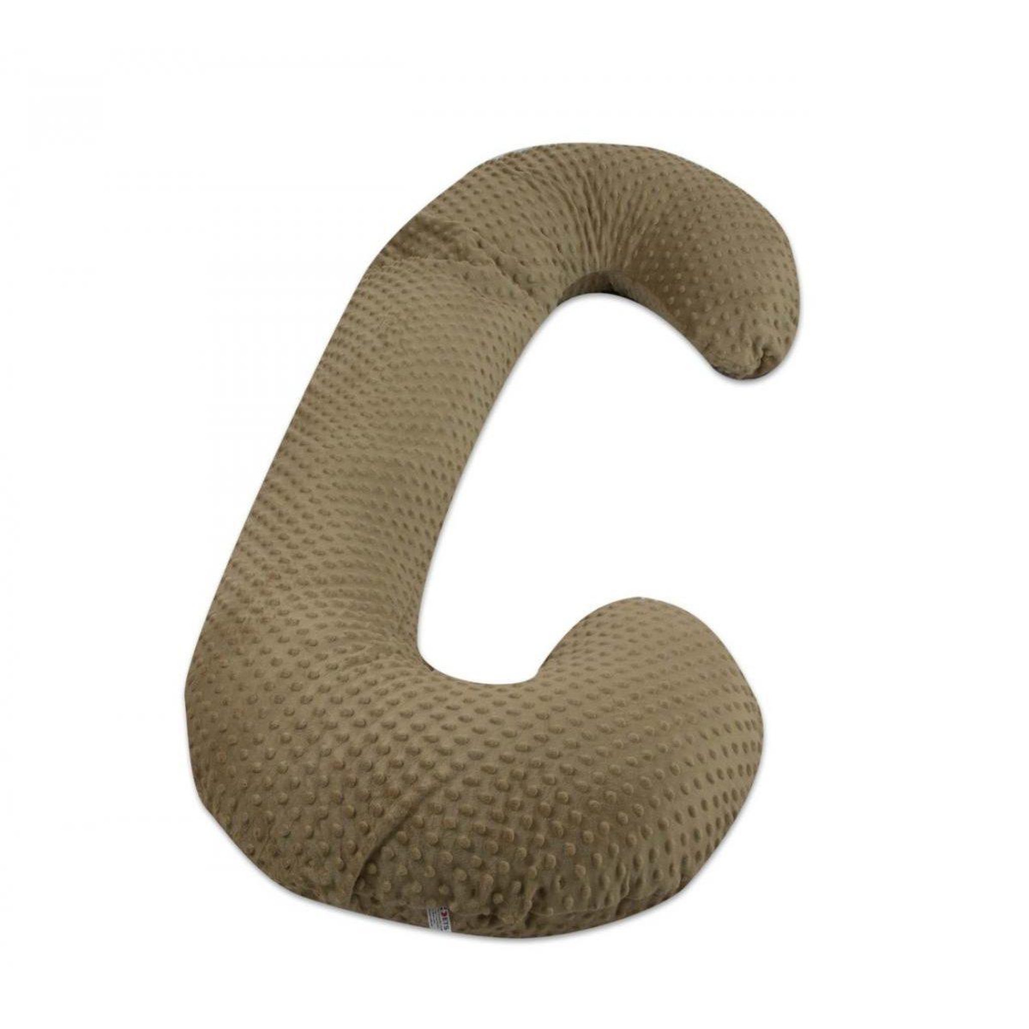 VELINDA Coussin Minky de maternité forme C cappuccino