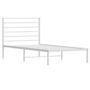 Voir la diapositive 3 : VIDAXL Cadre de lit metal sans matelas avec tete de lit blanc 80x200cm
