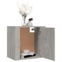 Voir la diapositive 4 : VIDAXL Table de chevet murale Gris beton 50x30x47 cm