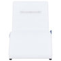 Voir la diapositive 3 : VIDAXL Chaise longue de massage avec oreiller Blanc Similicuir