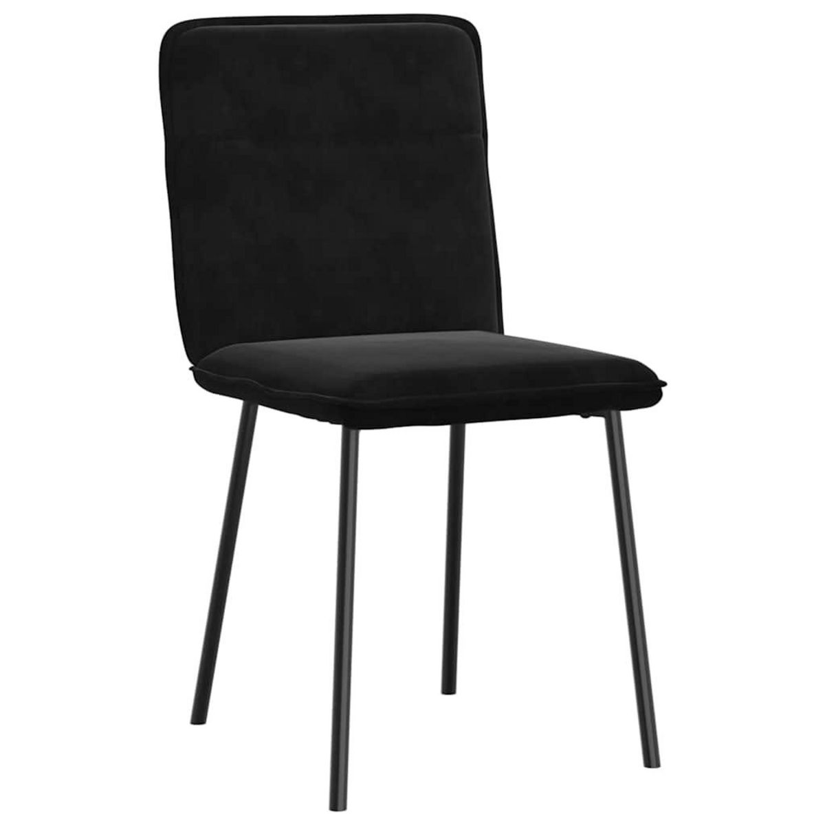 VIDAXL Chaises a manger lot de 2 Noir Velours