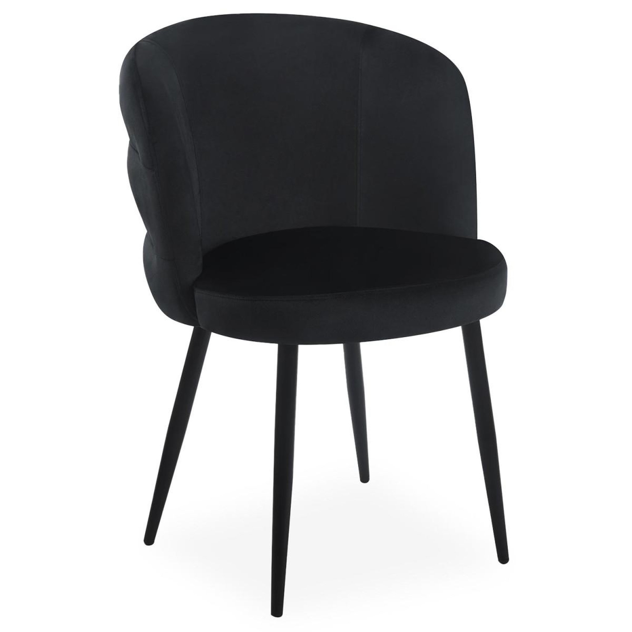 Voir la diapositive 2 : Paris Prix Lot de 2 chaises en velours  marisa  80cm noir