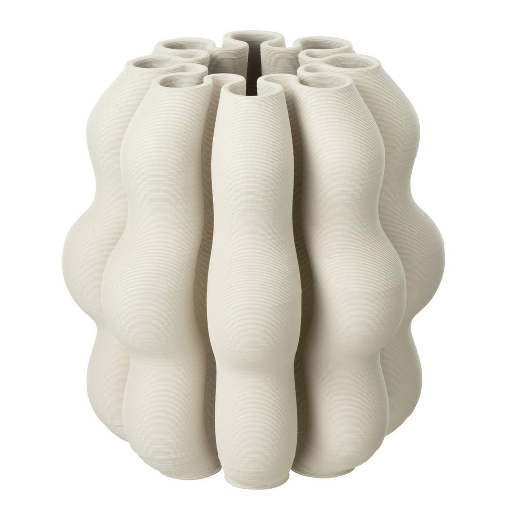 J-LINE Vase design en céramique  naos  25cm beige