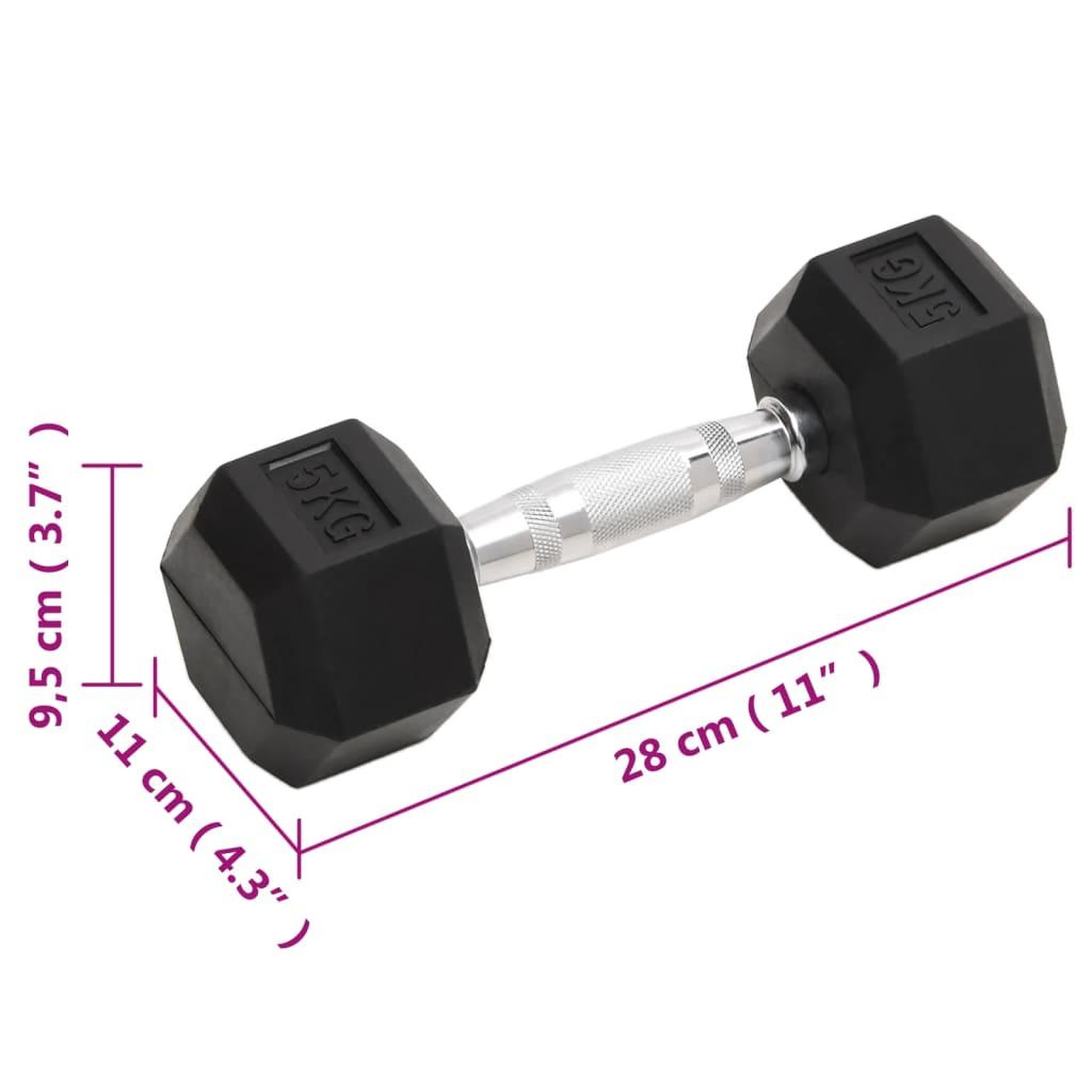 Voir la diapositive 6 : VIDAXL Halteres 2 pcs 10 kg Fonte