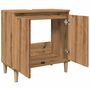 Voir la diapositive 5 : VIDAXL Armoire d'evier chene artisanal 58x33x60 cm bois d'ingenierie