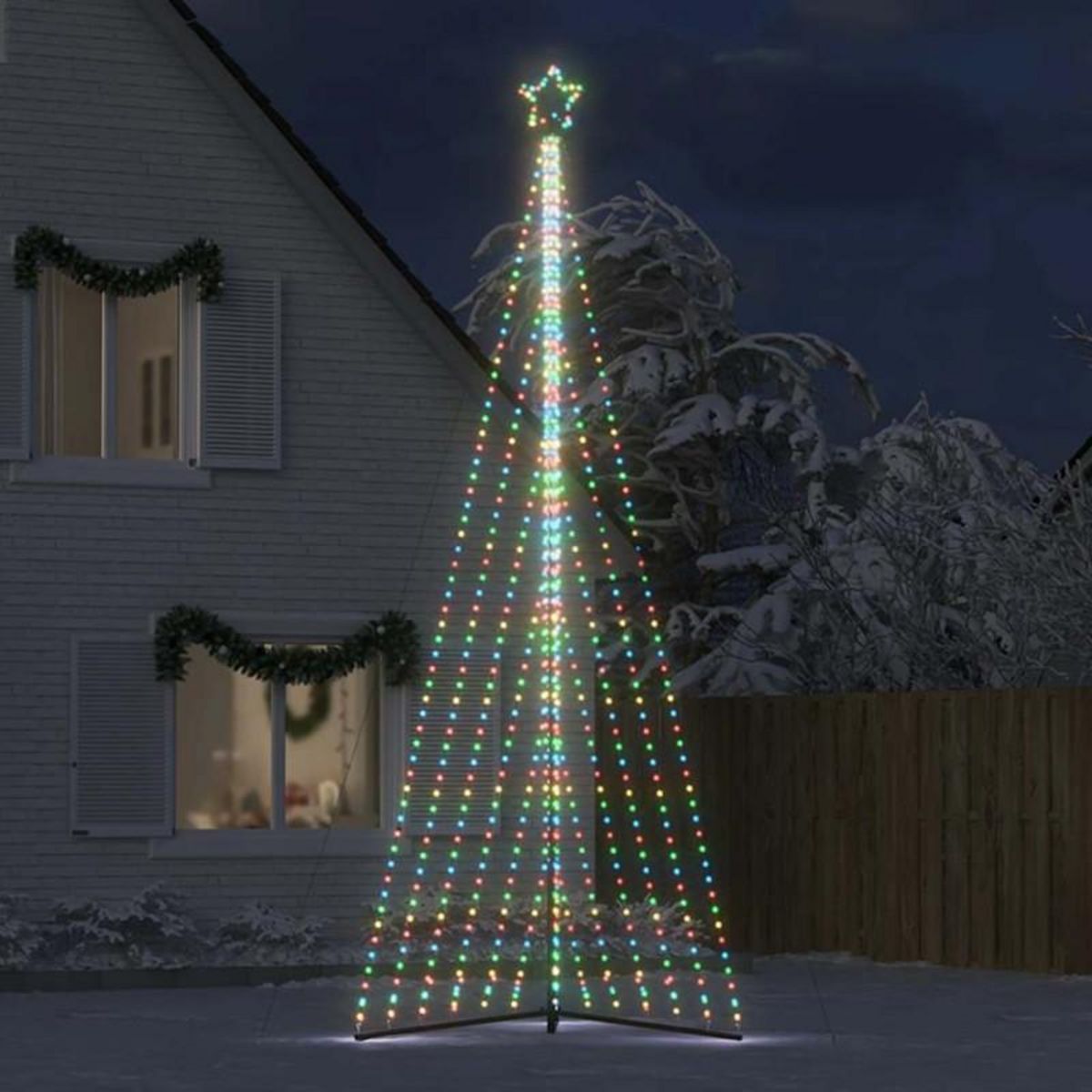 VIDAXL Guirlande de sapin de Noël 789 LED colorées 476 cm