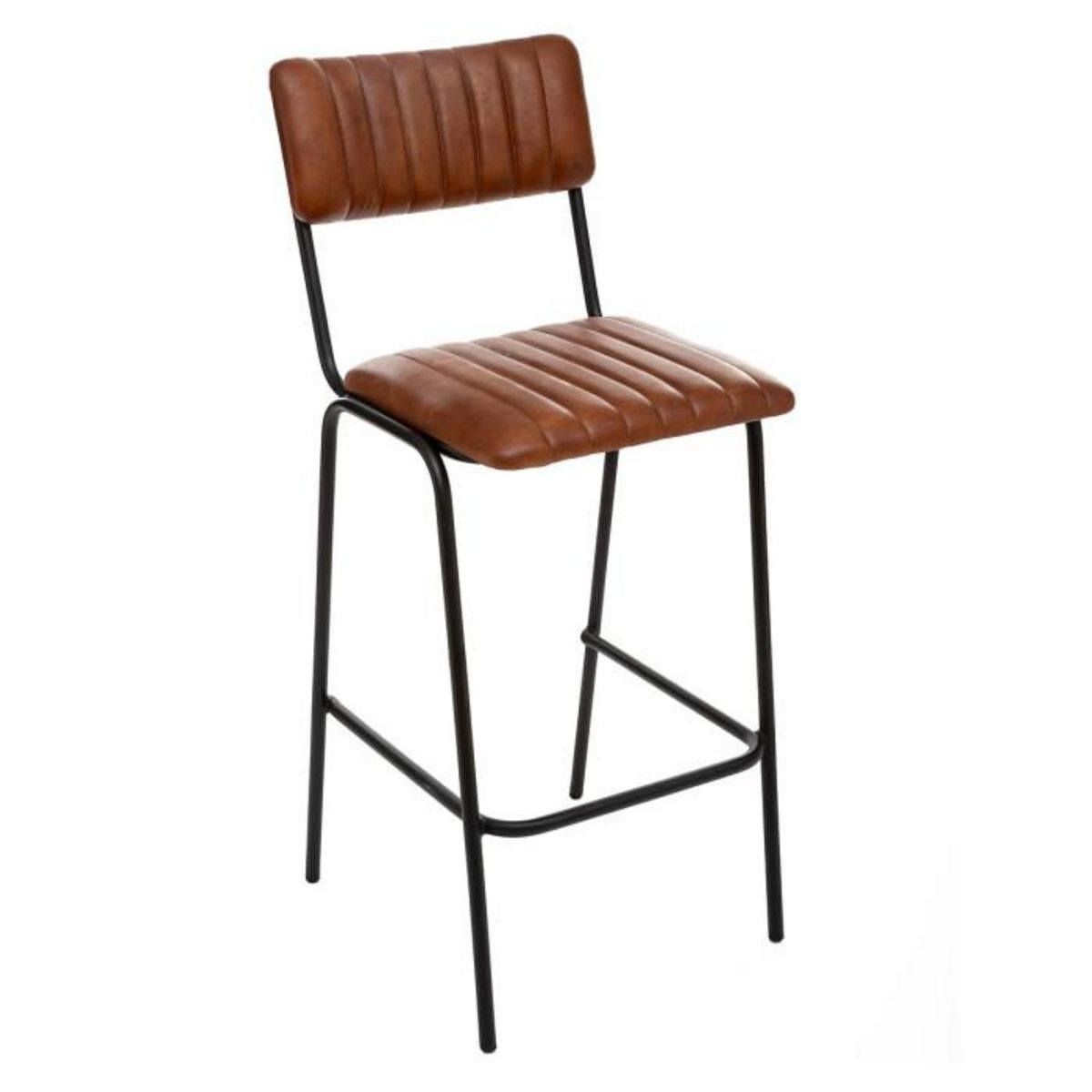 ATMOSPHERA Lot de 2 Chaises de Bar Design  Dario  103cm Marron