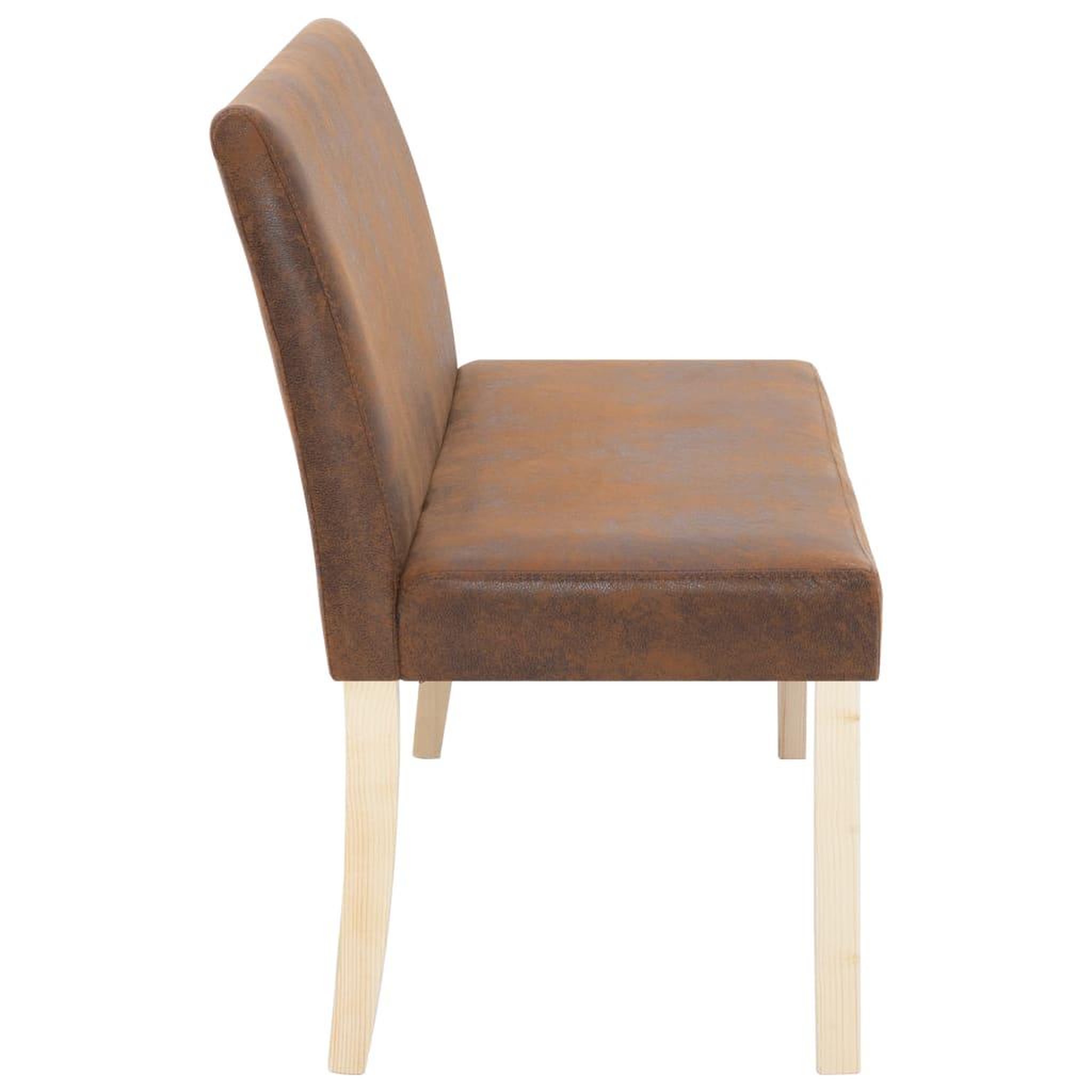 Voir la diapositive 4 : VIDAXL Banc 139,5 cm Marron Similicuir daim