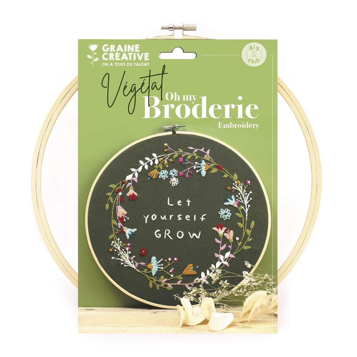Graine créative Kit broderie décorative végétale
