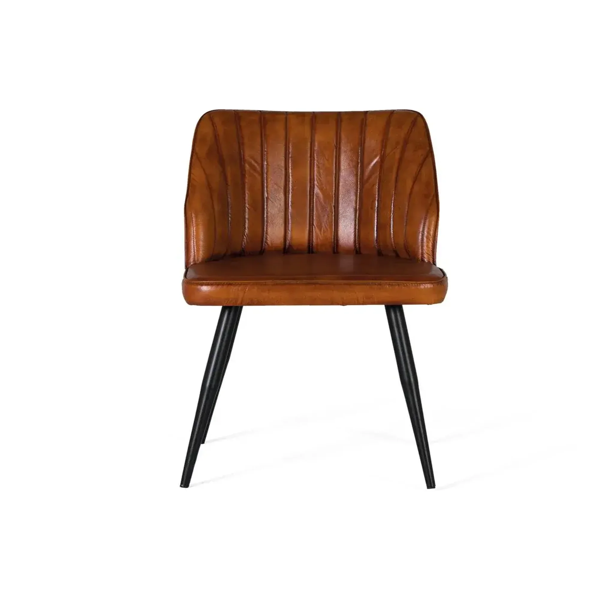Voir la diapositive 2 : GINER Y COLOMER SL Chaise en cuir 47 cm style vintage moderne