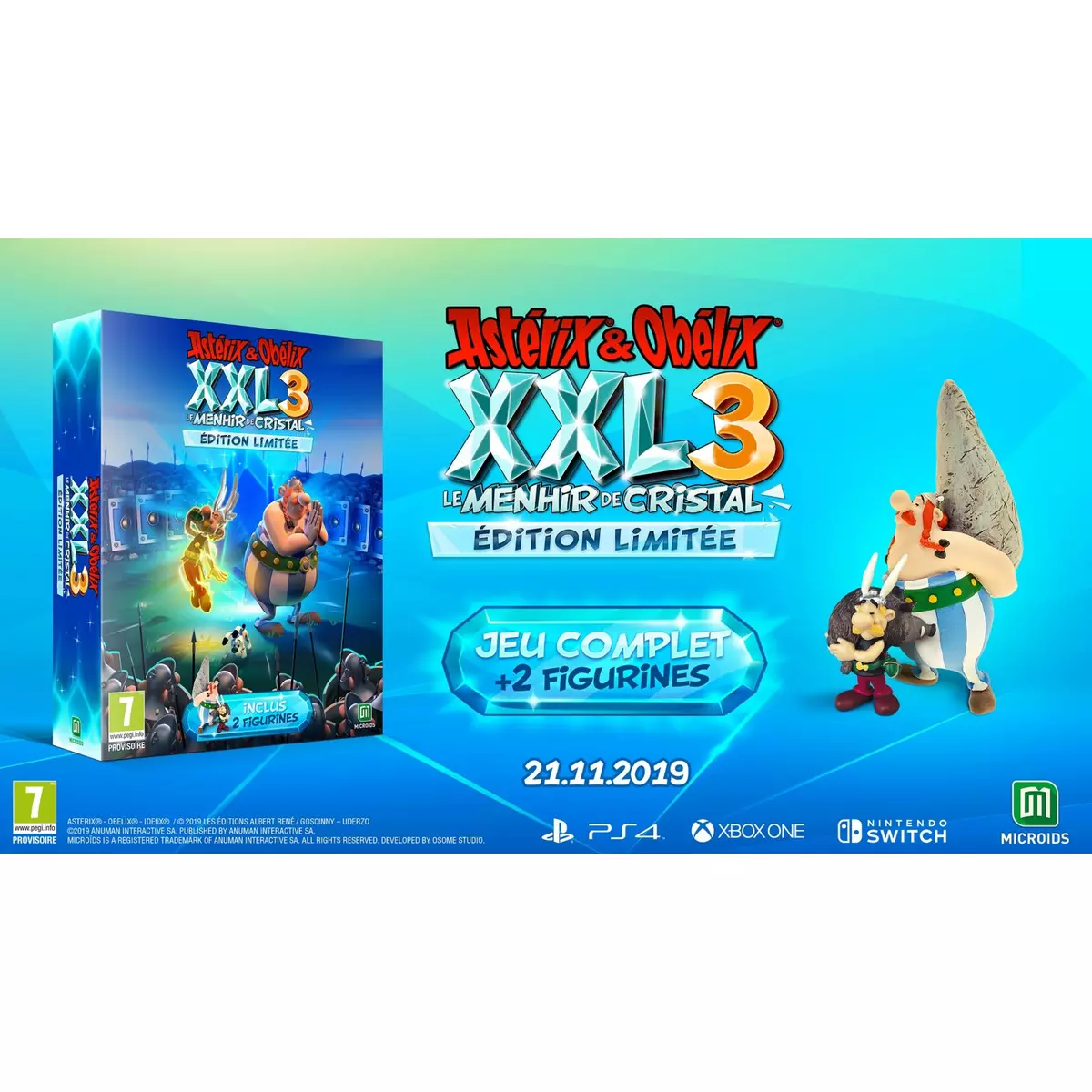 JUST FOR GAMES Astérix & Obélix XXL 3 : Le Menhir De Cristal Édition Limitée PS4