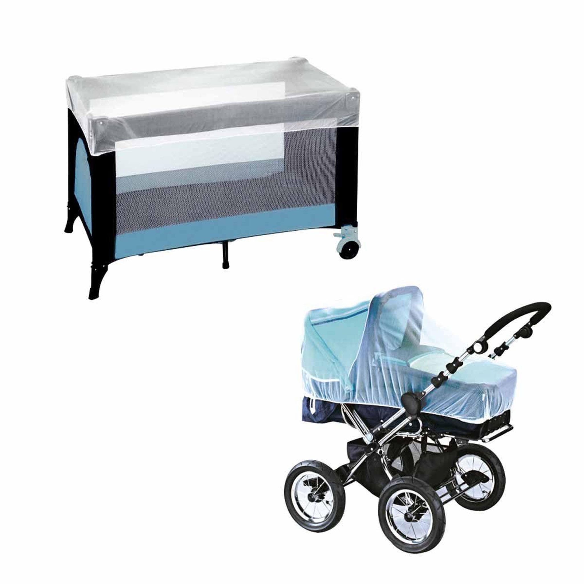 Voir la diapositive 1 : HOMEA Moustiquaire 3 en 1  universelle  130cm transparent