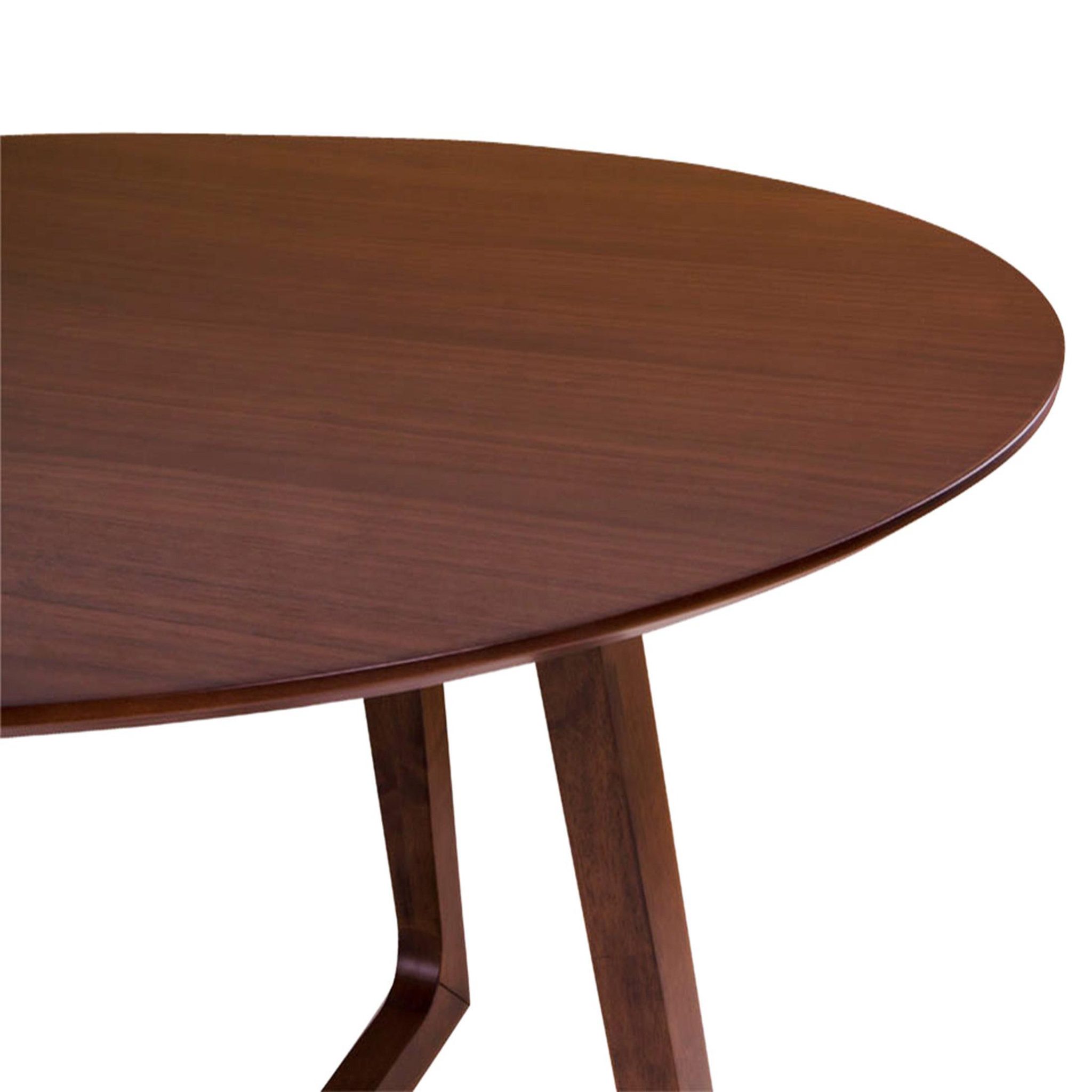 Voir la diapositive 4 : LISA DESIGN Solin - table basse ronde - bois plaquage noyer - 75 cm