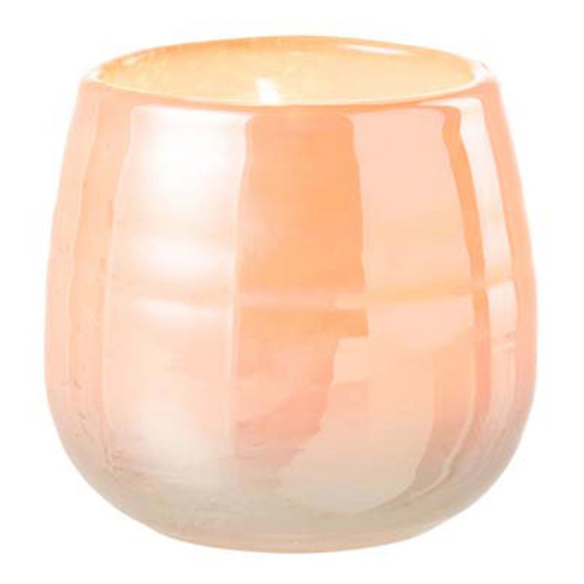 Voir la diapositive 2 : J-LINE Vase design en verre  juliette  11cm orange & rose