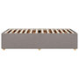 Voir la diapositive 5 : VIDAXL Cadre de lit sans matelas taupe 100x200 cm tissu