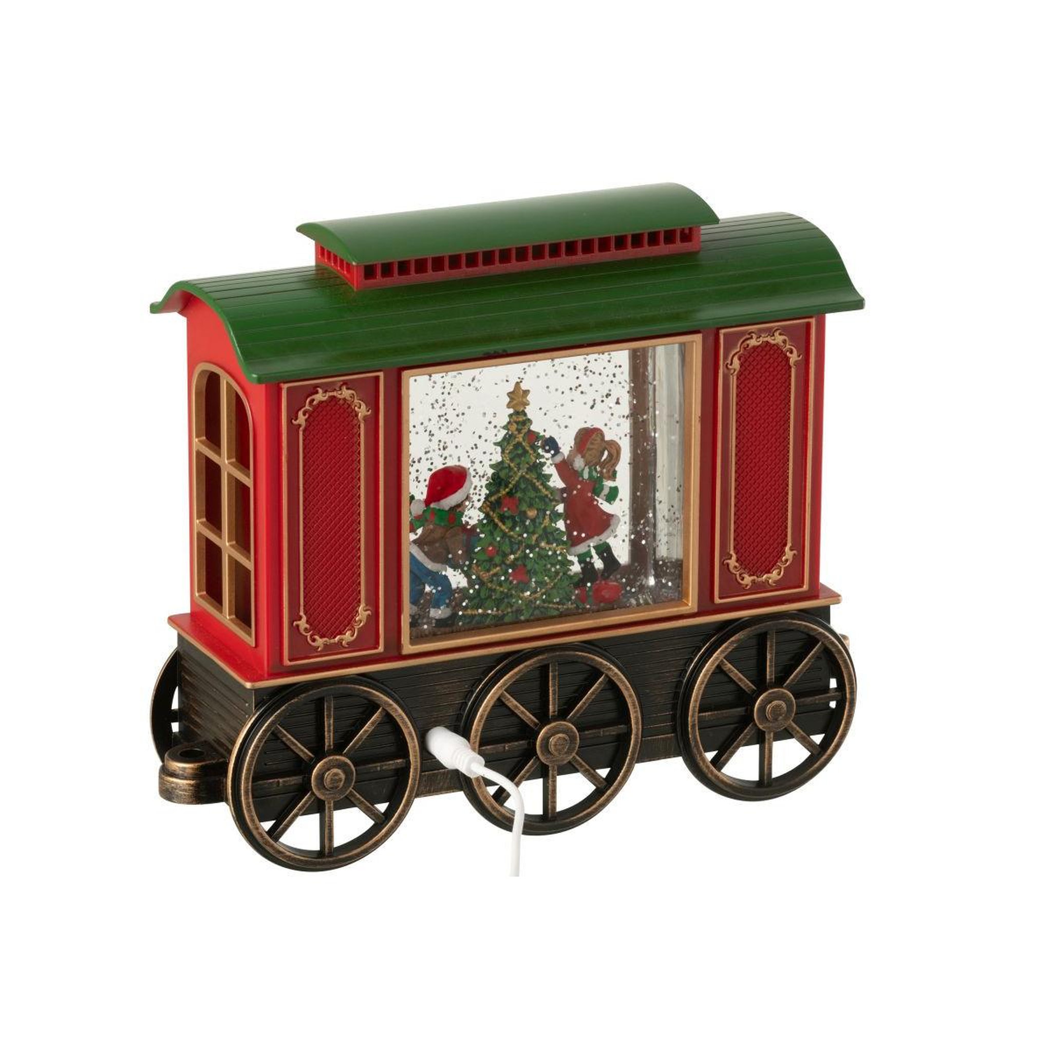 Voir la diapositive 4 : J-LINE Train musique à led  père-noël  47cm multicolore