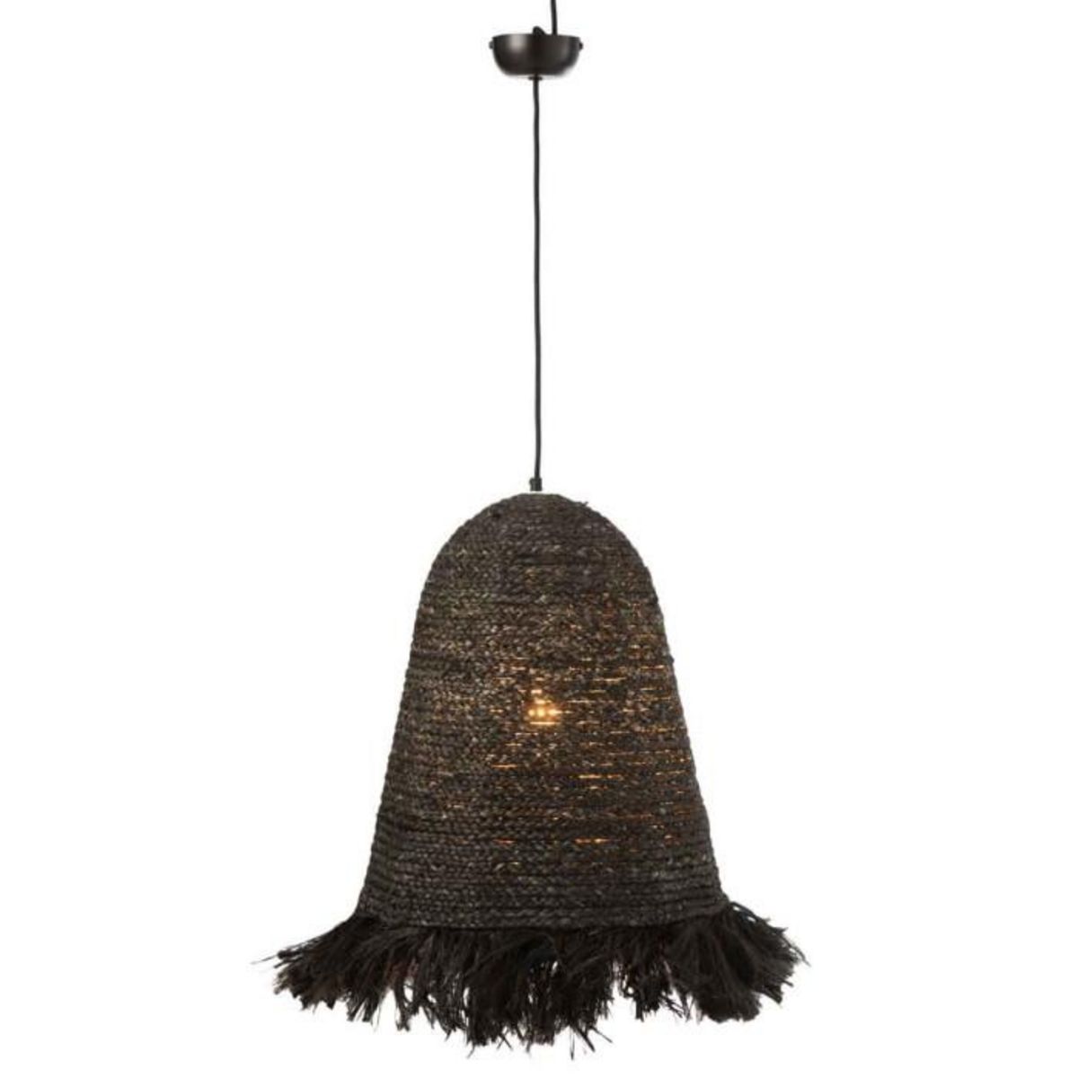Paris Prix Lampe Suspension Design  Ozie  50cm Noir