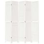 Voir la diapositive 4 : VIDAXL Cloison de separation 5 panneaux blanc bois de paulownia massif