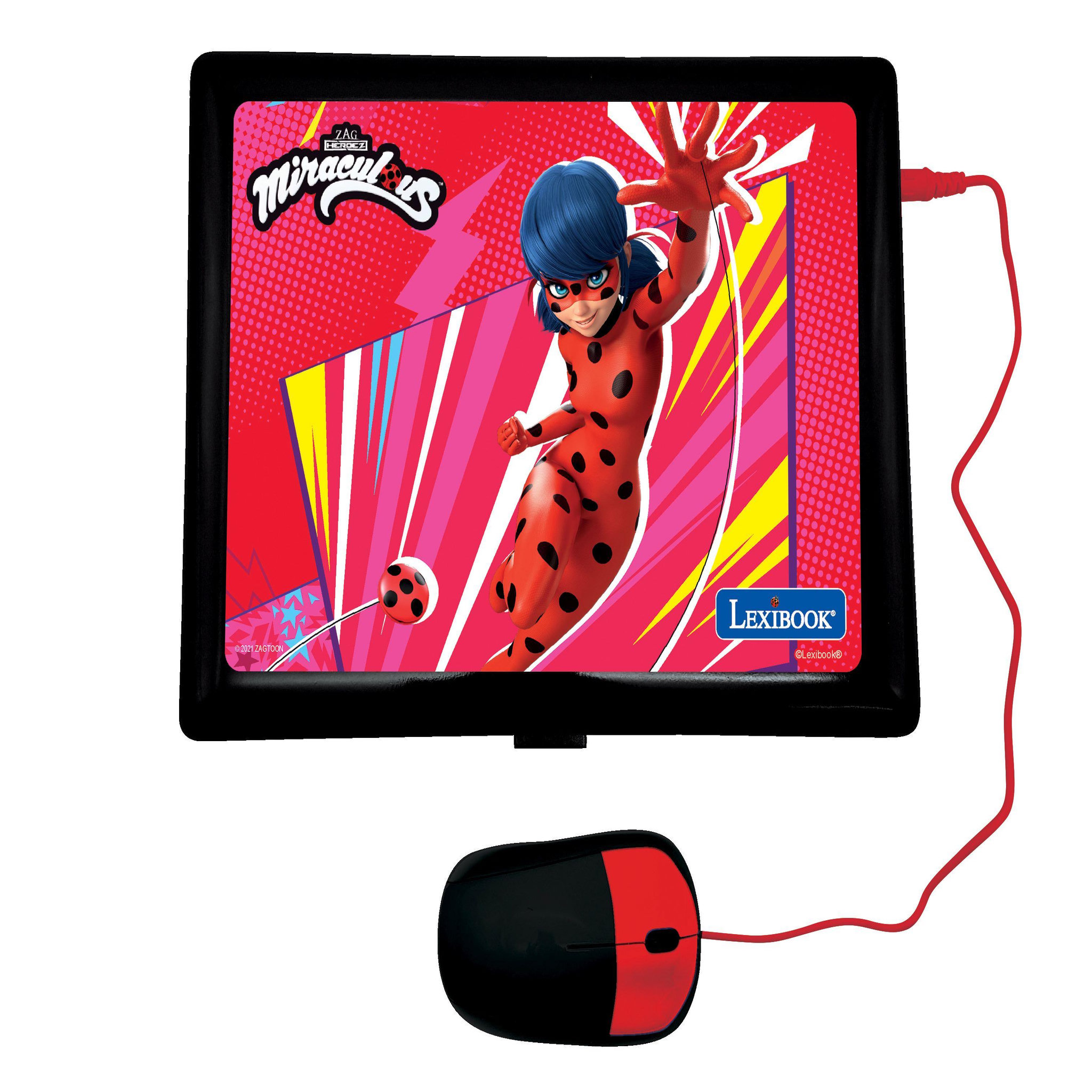 Voir la diapositive 2 : Lexibook Ordinateur portable éducatif bilingue Miraculous (EN/DE)
