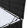 VIDAXL Boîte de rangement de jardin noir 150x50x60 cm resine tressee