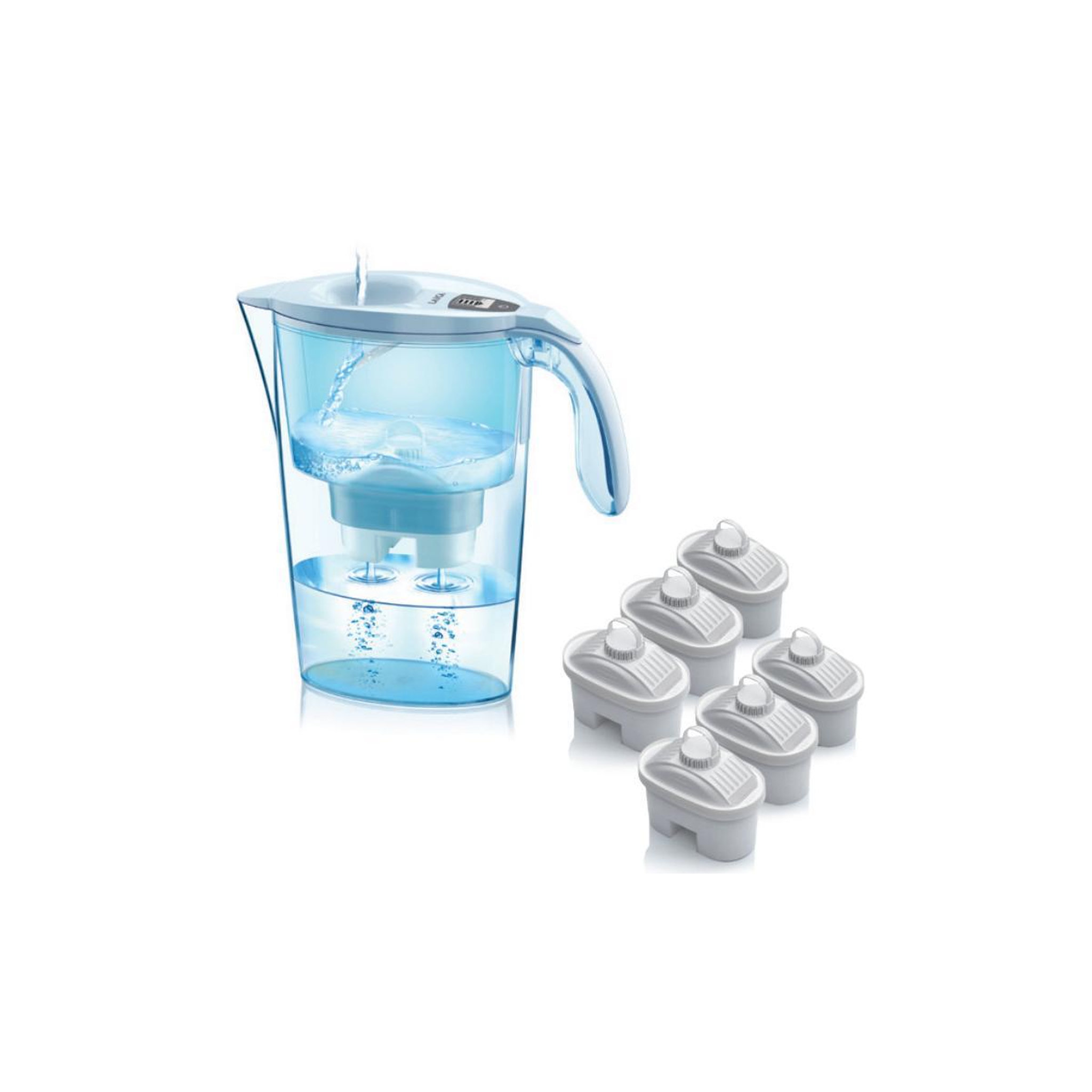 Voir la diapositive 2 : LAICA Carafe filtrante Laica Stream Line blanche 2,3 litres