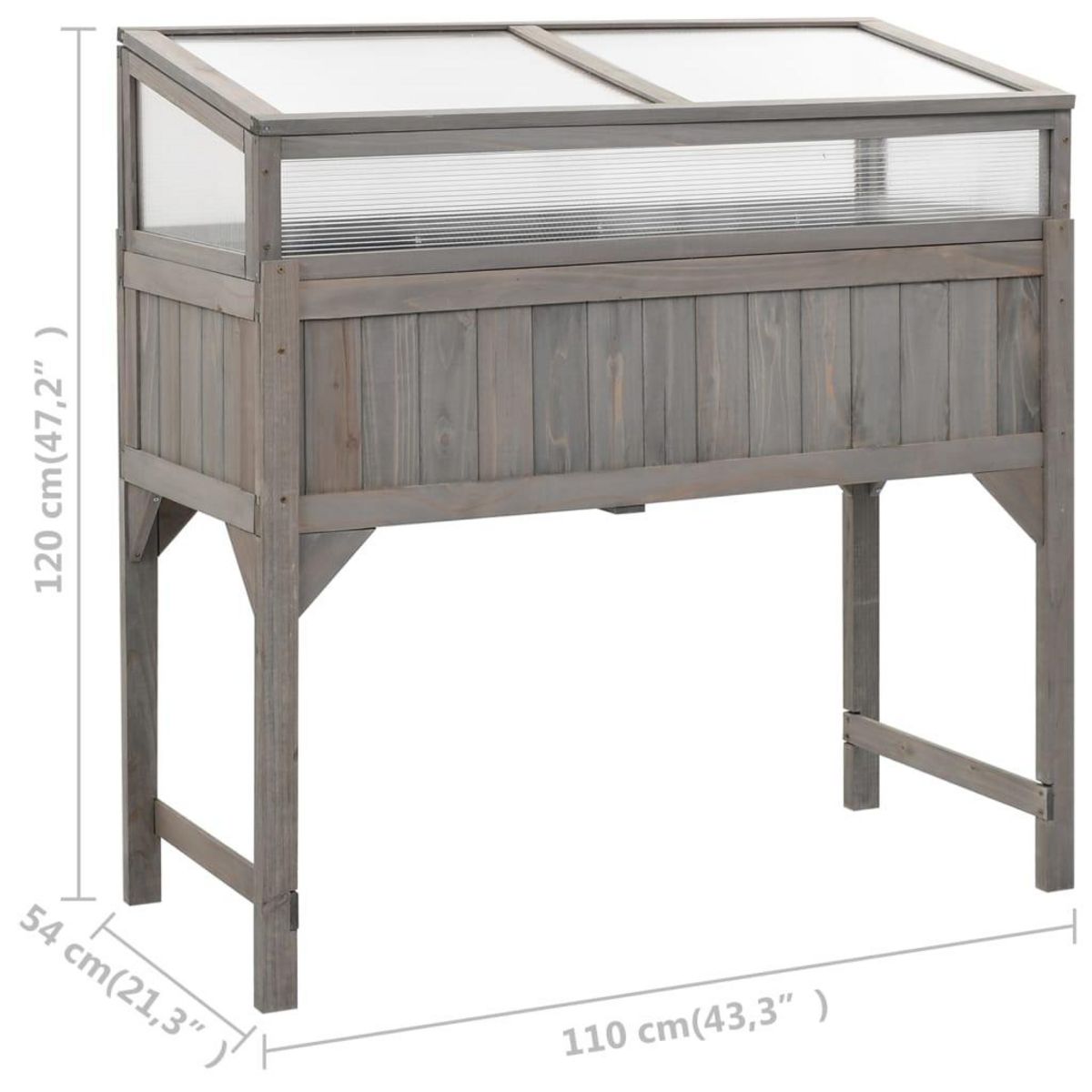 VIDAXL Lit sureleve avec serre 110x54x120 cm Bois de sapin massif