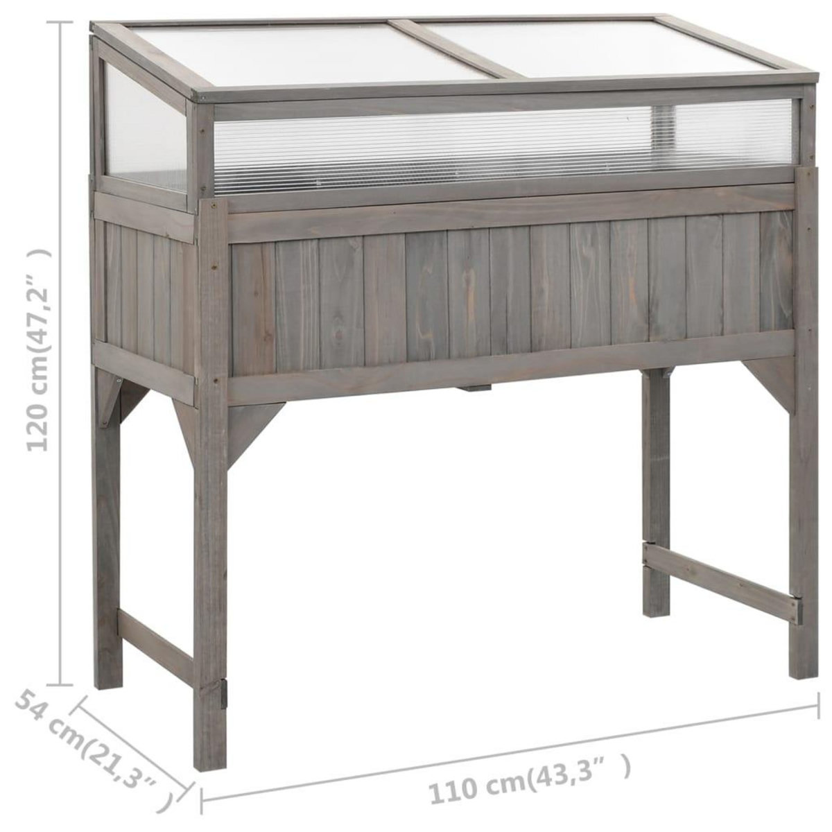 VIDAXL Lit sureleve avec serre 110x54x120 cm Bois de sapin massif
