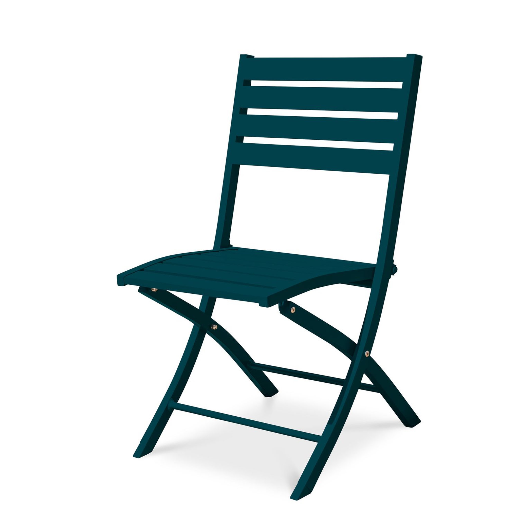 Voir la diapositive 2 : DCB GARDEN Chaise de jardin pliante - Aluminium - Bleu canard - MARIUS
