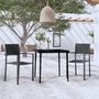 Voir la diapositive 1 : VIDAXL Ensemble a manger de jardin 3 pcs Noir
