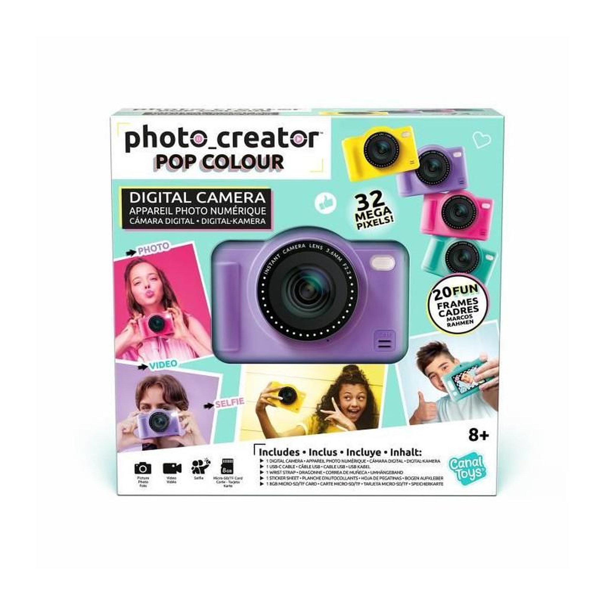 Voir la diapositive 5 : Canal Toys Canal Toys - Photo Creator -Appareil Photo Numérique Pop Couleur Violet- Avec carte SD 32Go incluse
