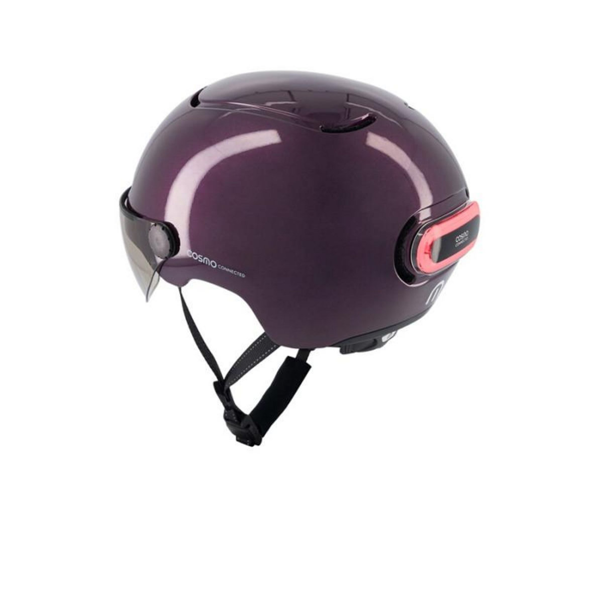 COSMO CONNECTED Casque vélo Cosmo Connected Fusion+ Violet Brillant Metallise