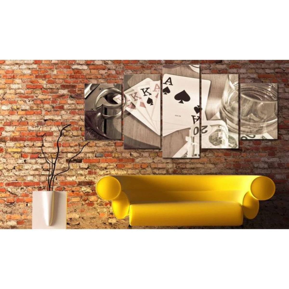 Paris Prix Tableau Imprimé  Poker Night Sepia