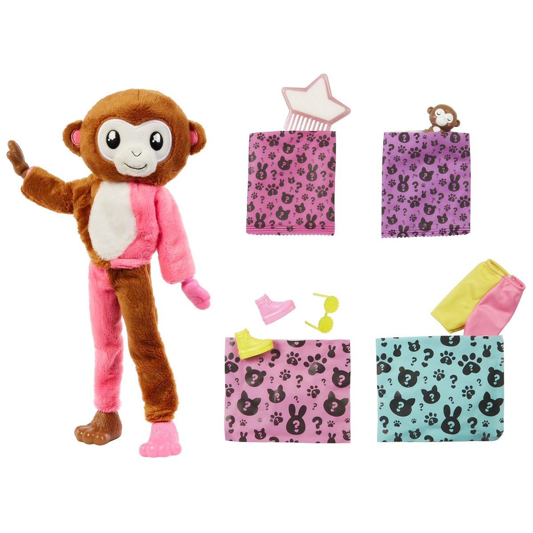 Voir la diapositive 4 : BARBIE Poupée Barbie Cutie Reveal Singe