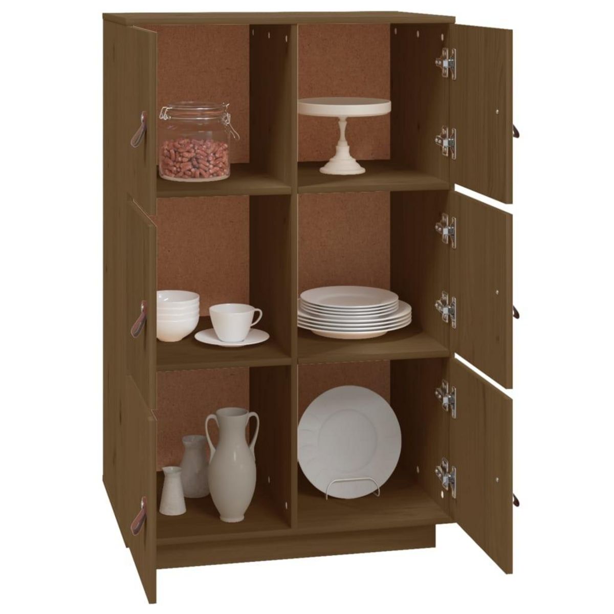 VIDAXL Buffet haut Marron miel 67x40x108,5 cm Bois massif de pin