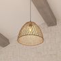 Voir la diapositive 6 : ATMOSPHERA Suspension luminaire cône en rotin Jada - Diam. 35 cm
