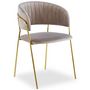 Voir la diapositive 2 : Paris Prix Lot de 4 Chaises en Velours  Batora  79cm Taupe
