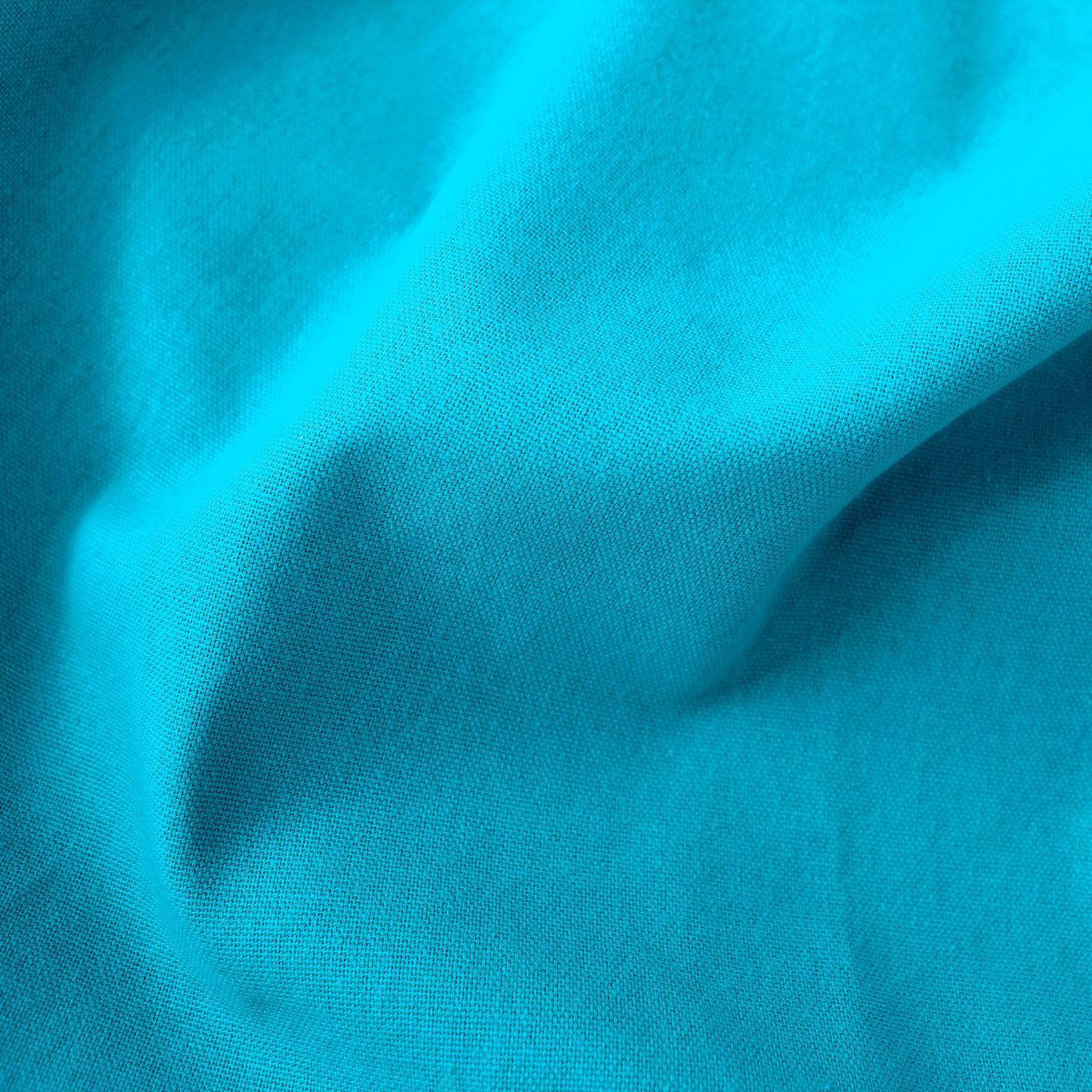 Voir la diapositive 3 : ENJOY HOME Rideau uni à œillets  panama  135x240cm turquoise
