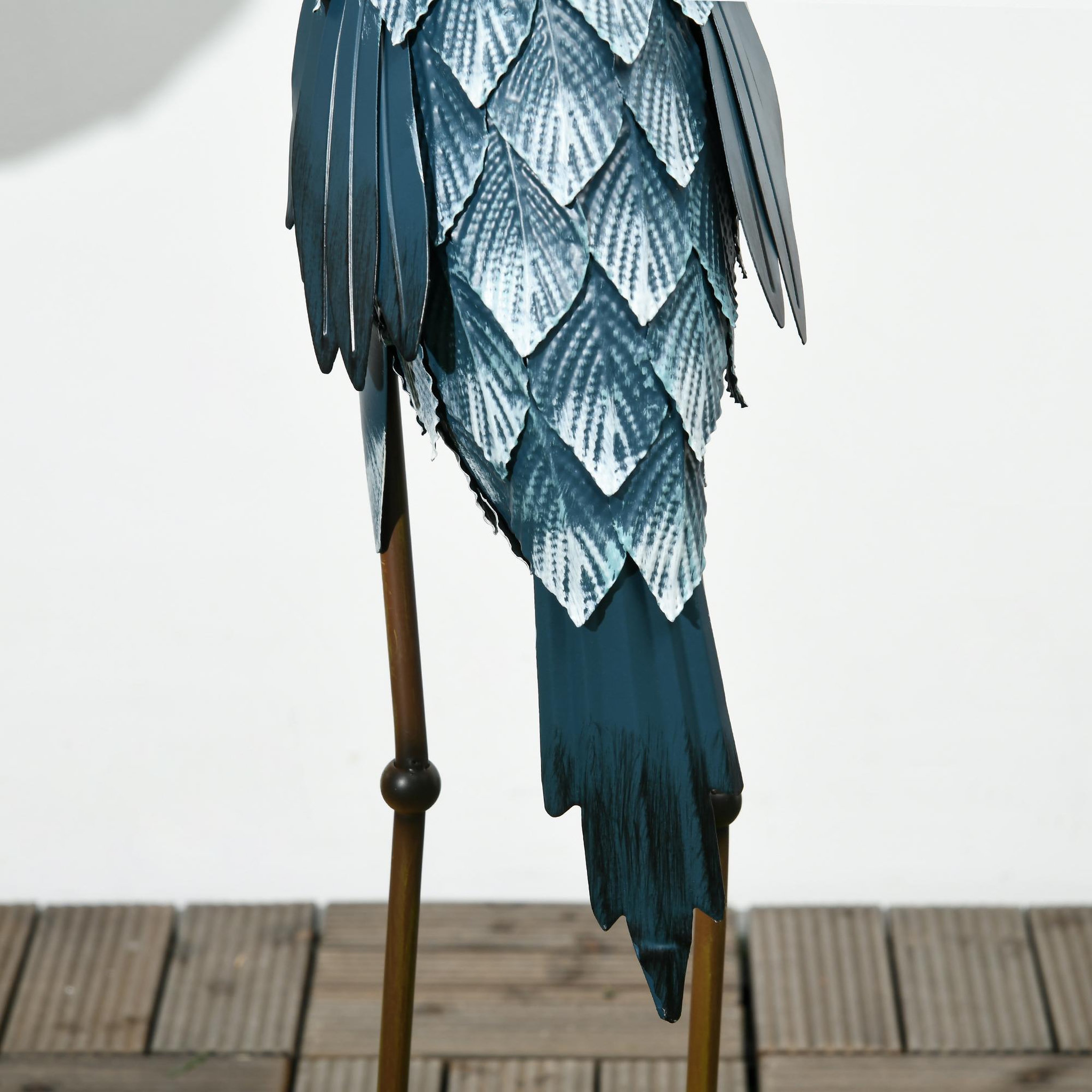 Voir la diapositive 5 : OUTSUNNY Lot de 2 statues de jardin grues acier