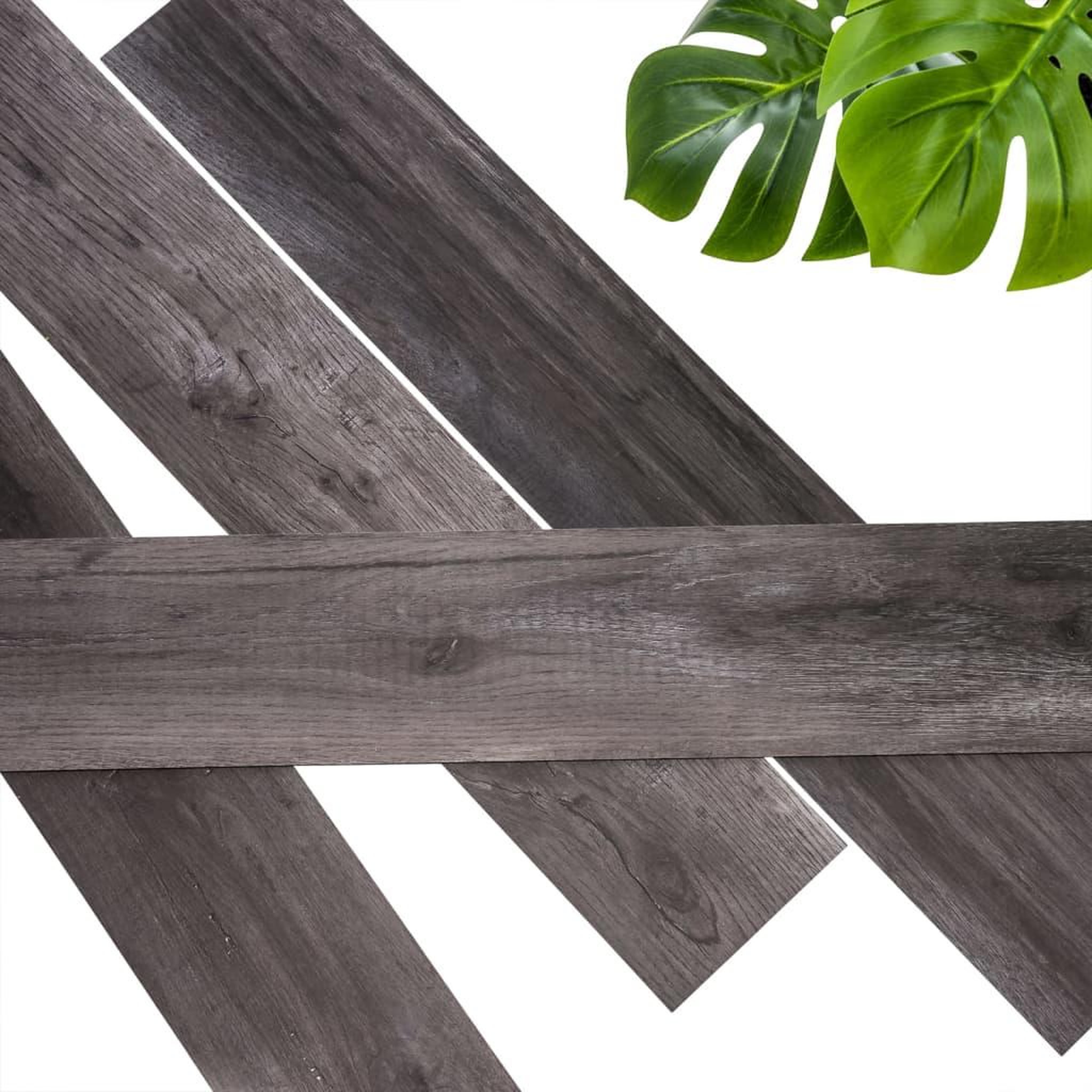 Voir la diapositive 3 : WallArt WallArt Planches d'aspect de bois Noir charbon