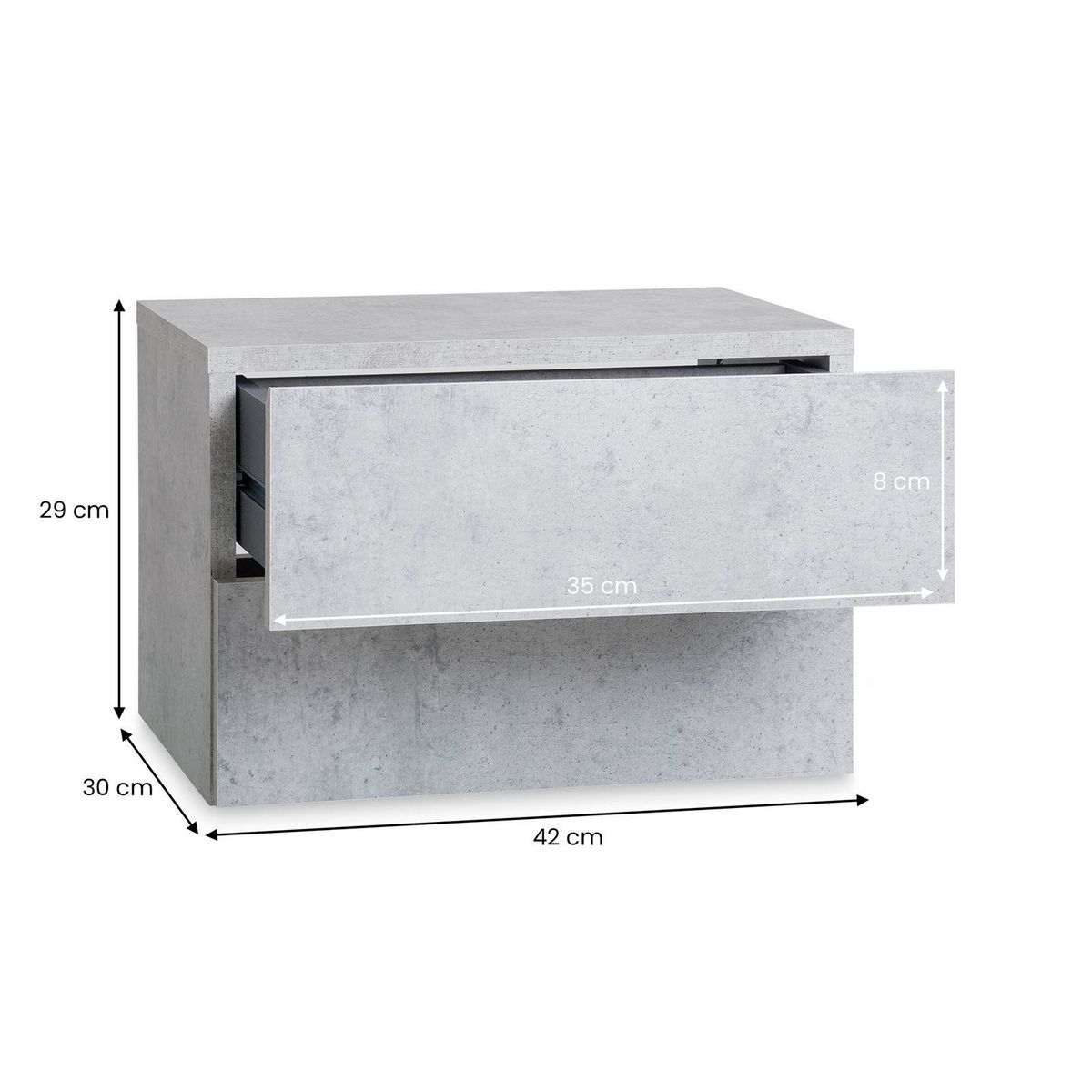 IDIMEX Chevet suspendu FLORENT, en mélaminé