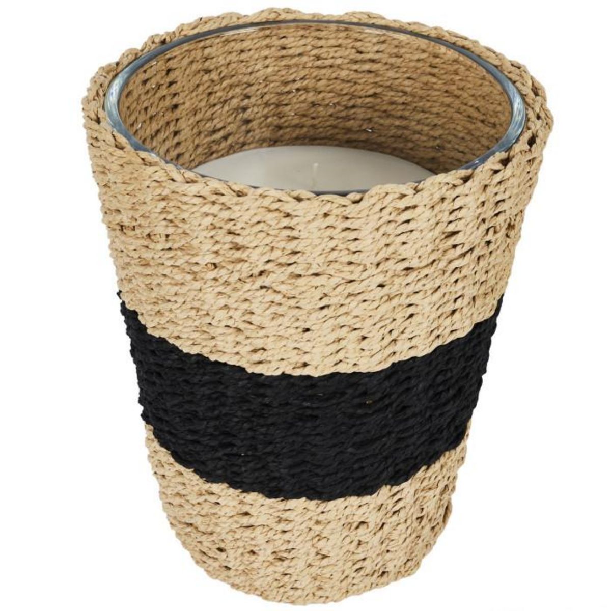 Paris Prix Bougie Parfumée  Panier Tressé  23cm Bois & Gingembre