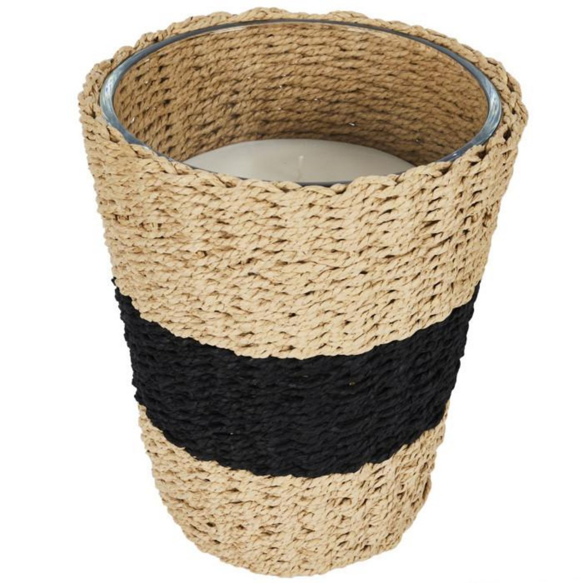 Paris Prix Bougie Parfumée  Panier Tressé  23cm Bois & Gingembre