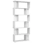 VIDAXL Bibliotheque/Separateur de piece Blanc brillant 80x24x192 cm
