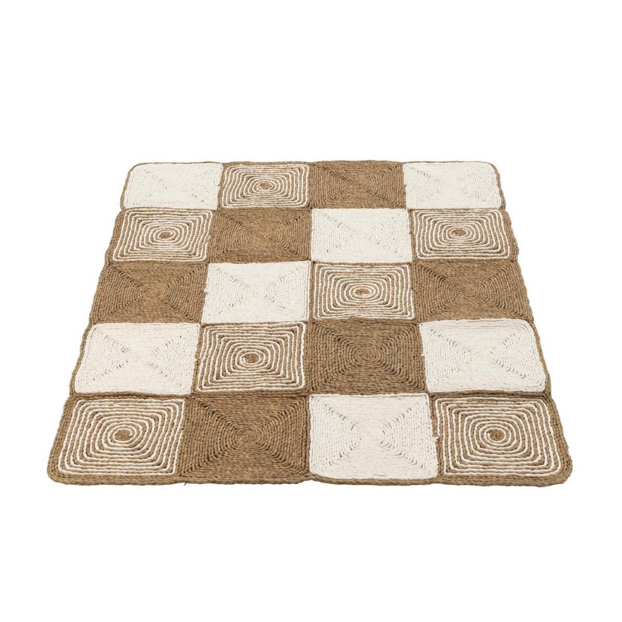 J-LINE Tapis déco  tissage corde  122x153cm naturel
