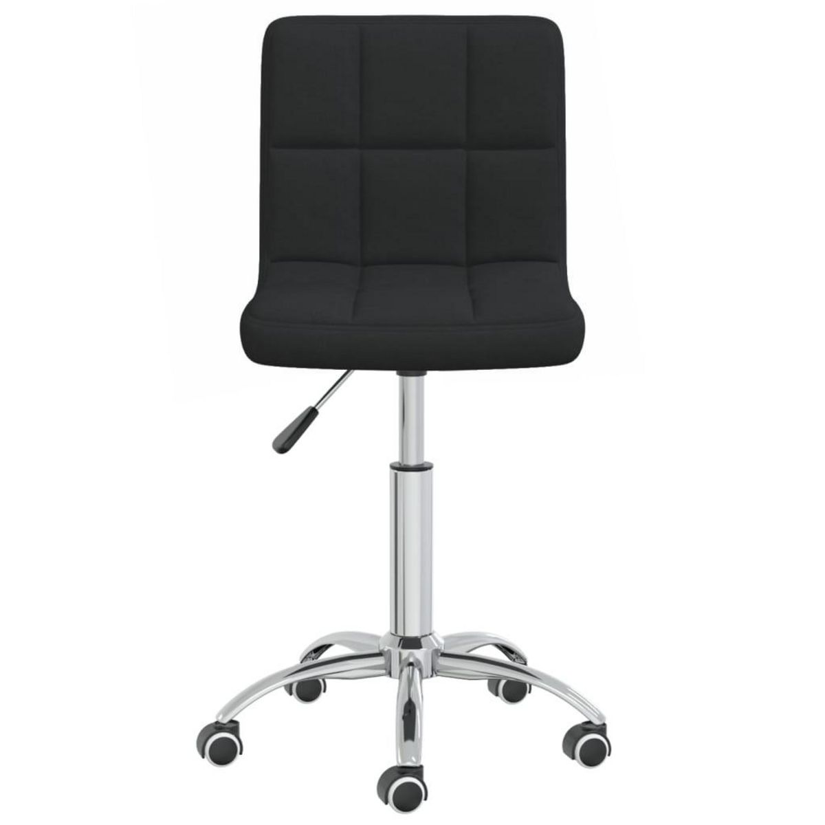 VIDAXL Chaise pivotante de bureau Noir Tissu